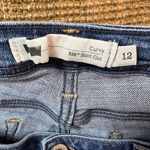 Levi's, curvy 529 boot cut jeans, women's 12s - Picture 4 of 6